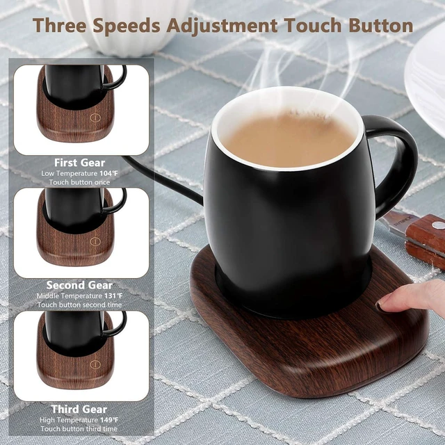 Alt view image 4 of 7 - Electric Coffee Mug Warmer for Desk, POWERGIANT Electric Tea Warmer Heater for Office Home Desk, Auto Shut Off Warmer Plate For Beverage Coffee Hot Cocoa Tea Water Milk Drink