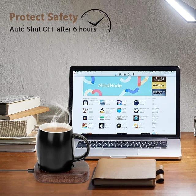 Alt view image 6 of 7 - Electric Coffee Mug Warmer for Desk, POWERGIANT Electric Tea Warmer Heater for Office Home Desk, Auto Shut Off Warmer Plate For Beverage Coffee Hot Cocoa Tea Water Milk Drink