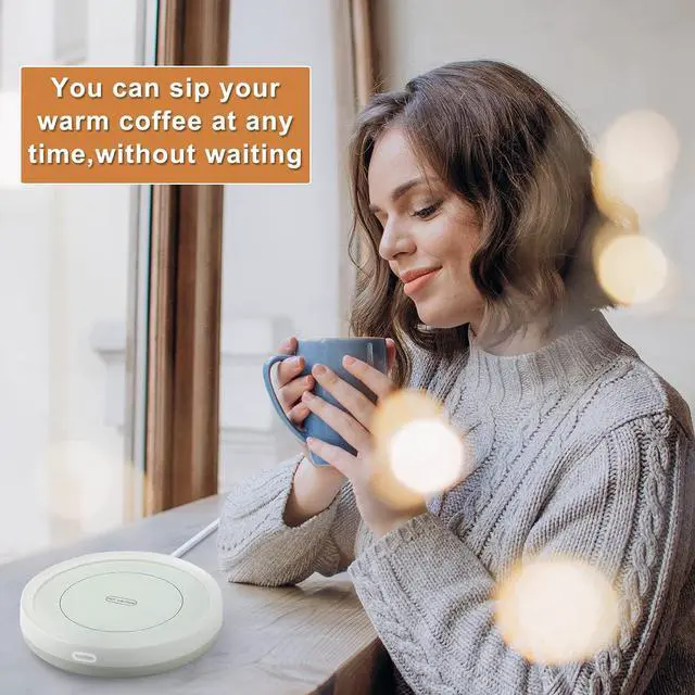 Alt view image 6 of 7 - Hot Mug Heater Coffee Warmer: Hibsr Electric Smart Beverage Cup Warmer Plate with Automatic Switch Gravity Sensor - Coaster of Beverage / Candle Wax / Tea Cups Warmers for Desk