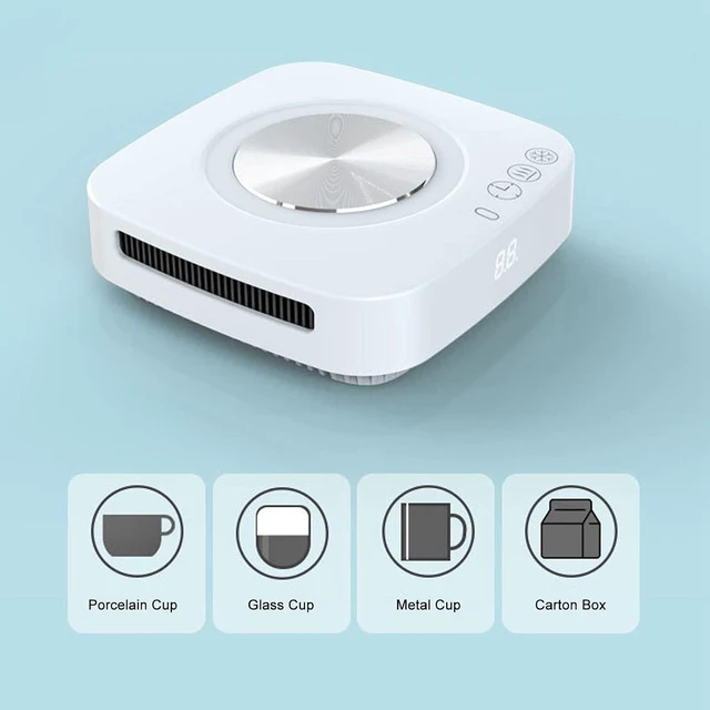 Alt view image 5 of 7 - Coffee Mug Warmer and Cooler, 2 in 1 Beverage Warmer and Drink Cooler with Mug, Desktop Electric Beverage Warmer, Coffee Cup Warmer for Coffee Milk Tea