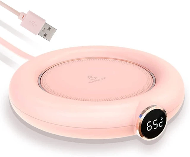 Main image of Coffee Mug Warmer USB, 10w Electric Beverage Cup Warmer Non-slip Cup Heater Warmer Coaster with 3 Adjustable Temperature Setting for Tea Water Cocoa Soup Milk Desk Home Office(Pink)