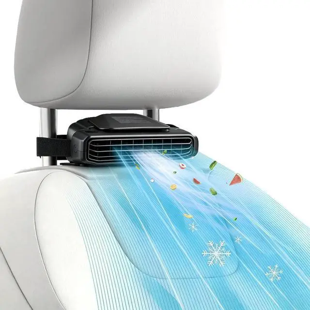 Main image of 2026 Upgraded Rechargeable 5-Speed Car Seat Fan with 3000mhA Battery for Driver & Back Seat Passengers, Mini Portable USB Charging Headrest Carseat Fan for Baby Infant, Kids & Dogs (2 PCS)
