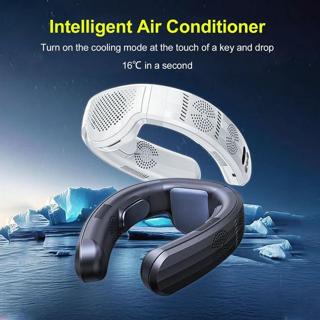Alt view image 5 of 7 - TARSHYRY Portable Neck Fan, Cooling and Heating Dual Use 3 Speeds Semiconductor Quiet Lightweight 10000mAh Battery Operated Wearable Fan, with Fast Charging 18W (Bright Black)