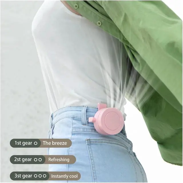 Alt view image 4 of 6 - Mini Clip On Fan USB Rechargable Cooling Office Home Traveling Portable(Green)