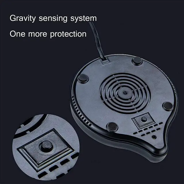 Alt view image 5 of 6 - Smart Coffee Warmer Insulation Heating Coaster Automatic Thermostat Beverage Warmer Auto On/Off Gravity-Induction Mug Warmer for Home and Office Desk Use Red