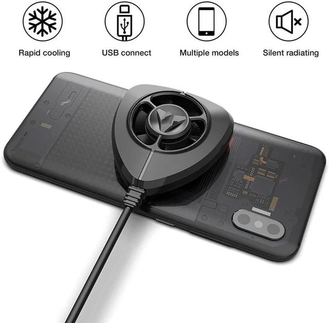 Alt view image 3 of 5 - Universal Portable Mini Radiator Turbo Cooler Heat Sink Game Mobile Phone Cooling System