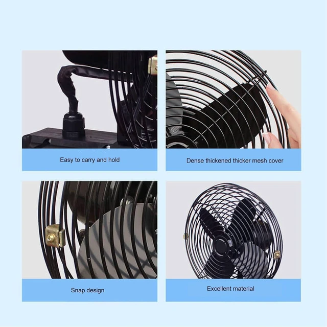 Alt view image 3 of 7 - 8-Inch Clip On Fan,18V Rechargeable Desk Fan Lithium Battery Operated Portable Fan with 4 Metal Blades,30W Fast Air Circulating Stroller Personal Electric Fan for Home Office and Camping