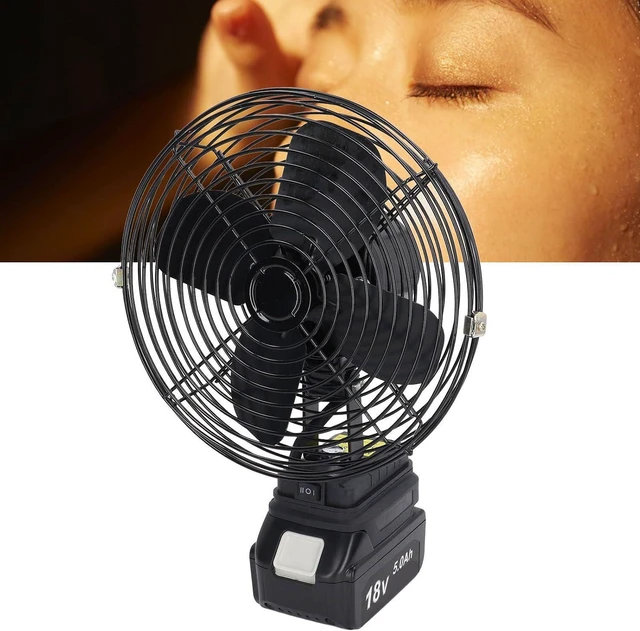 Alt view image 4 of 7 - 8-Inch Clip On Fan,18V Rechargeable Desk Fan Lithium Battery Operated Portable Fan with 4 Metal Blades,30W Fast Air Circulating Stroller Personal Electric Fan for Home Office and Camping