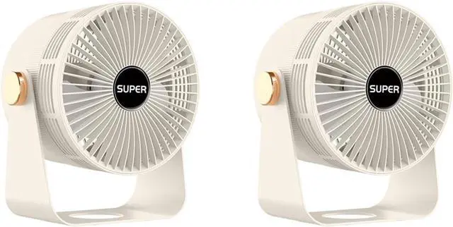 Main image of Household USB Fan Desktop Wall Mounted Air Circulation Cooling Floor Fans(White 2pcs)