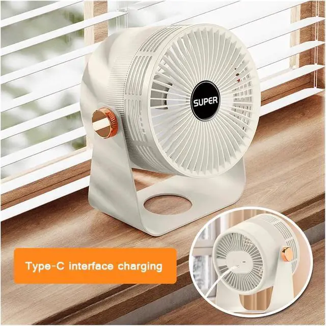 Alt view image 3 of 7 - Household USB Fan Desktop Wall Mounted Air Circulation Cooling Floor Fans(White 2pcs)