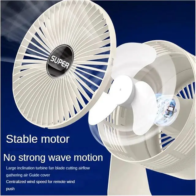 Alt view image 5 of 7 - Household USB Fan Desktop Wall Mounted Air Circulation Cooling Floor Fans(White 2pcs)