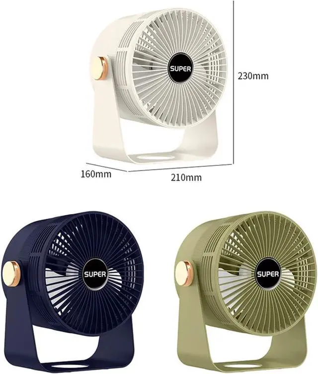 Alt view image 7 of 7 - Household USB Fan Desktop Wall Mounted Air Circulation Cooling Floor Fans(White 2pcs)