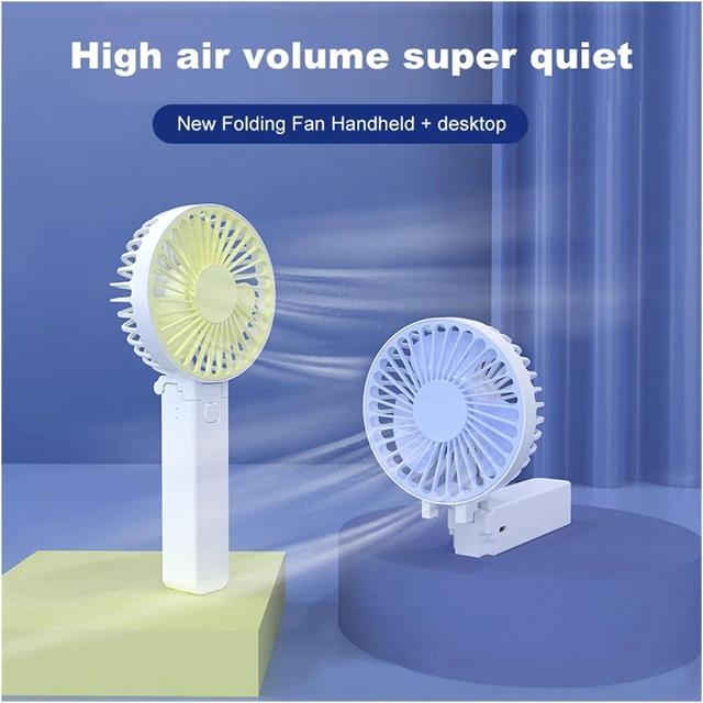 Alt view image 2 of 5 - Summer Portable USB Mini Handheld Fan Outdoor Creative Desktop(With Base Yellow)
