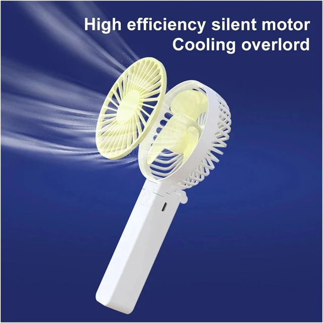 Alt view image 3 of 5 - Summer Portable USB Mini Handheld Fan Outdoor Creative Desktop(With Base Yellow)
