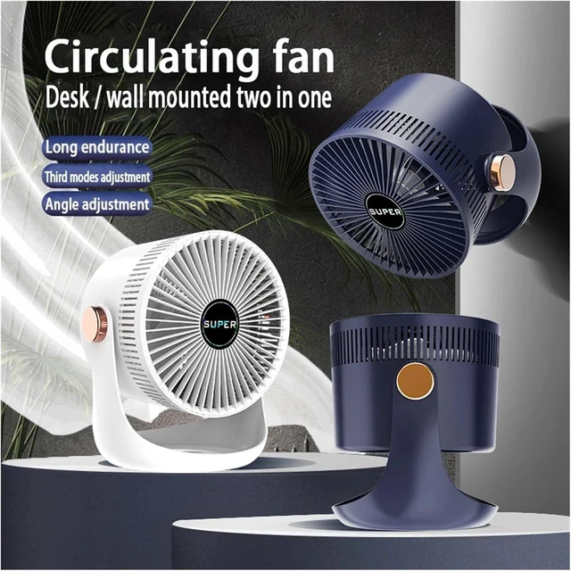 Alt view image 2 of 7 - Air Circulation Fan USB Charging Household Table Shaking Desktop(Blue)