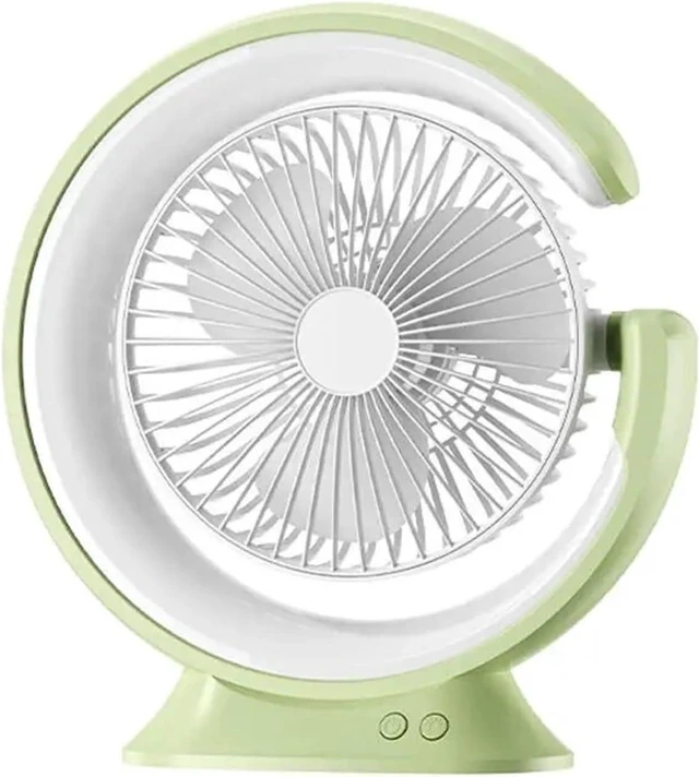 Main image of Desktop Small Fan USB Charging Summer Outdoor Wind Silent Circulation(1200mah Green)