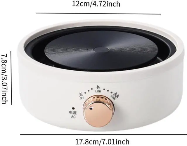 Alt view image 4 of 7 - Electric Stove Ceramic Coffee Heater US Adapter Multipurpose Compact Moka Pot Heating Base Hot Plate for Camping Car Tea Room