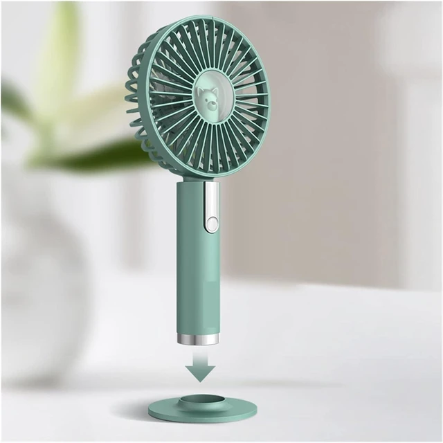 Alt view image 3 of 6 - Handheld Fan USB Rechargeable Battery Adjustable Three-block Wind Speed(New White)