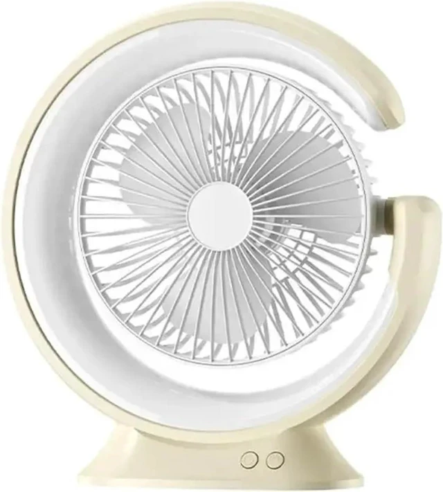 Main image of Desktop Small Fan USB Charging Summer Outdoor Wind Silent Circulation(1200mah Khaki Color)