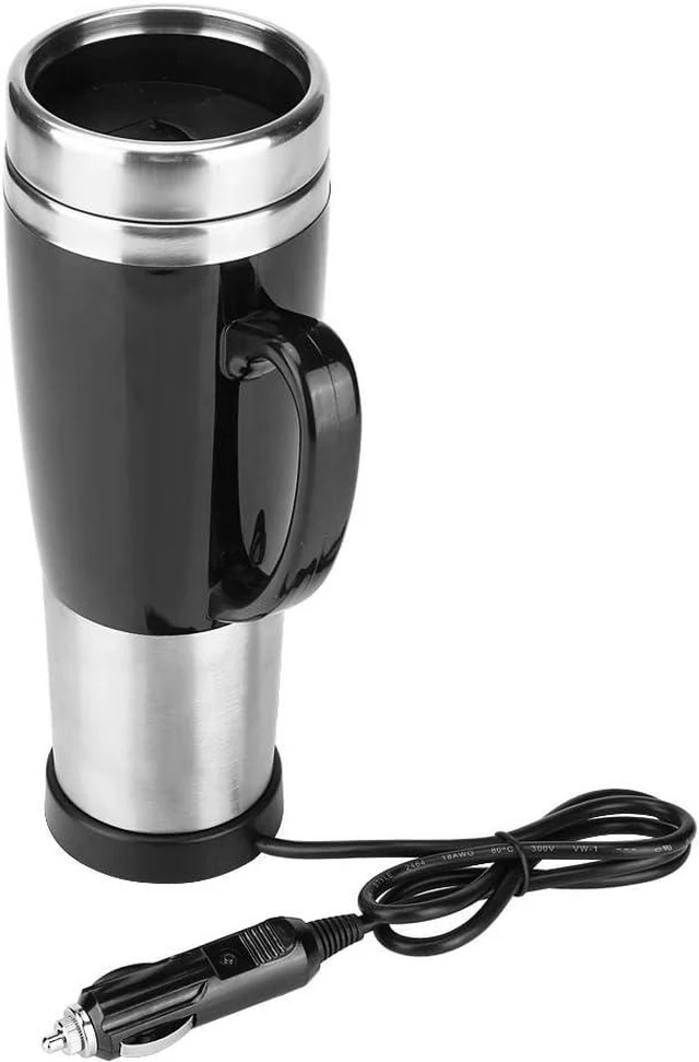 Alt view image 5 of 7 - Travel Friendly Car Electric Cup, 12V 24V Stainless Steel Heating Mug for Coffee and Tea, Ideal for Winter Travel and Car Usage, Black (12V),Other Cosmetics and Supplies