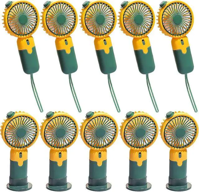 Main image of Usb Rechargeable Handheld Fan 10 Pcs, Mini Desk, 6.1 In, 1-3H Battery