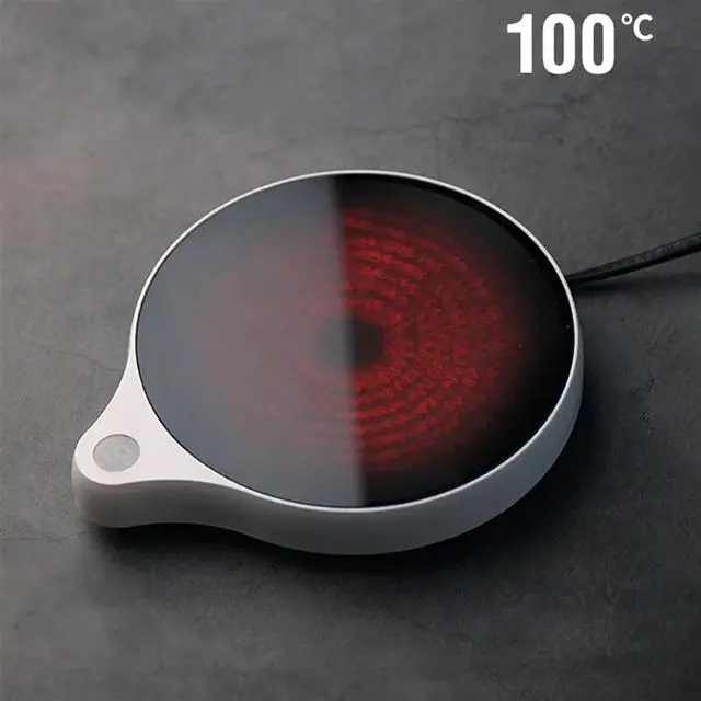 Alt view image 4 of 7 - Mug Warmer 200W Cup Heater Mug Warmer 100C Hot Tea Makers Warmer Coaster 5 Gear Cup Heaters Coffee Milk Tea Heating Pad (Color : 110V Black)