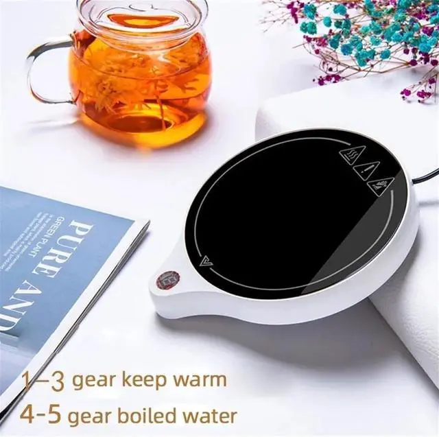 Alt view image 7 of 7 - Mug Warmer 200W Cup Heater Mug Warmer 100C Hot Tea Makers Warmer Coaster 5 Gear Cup Heaters Coffee Milk Tea Heating Pad (Color : 110V Black)