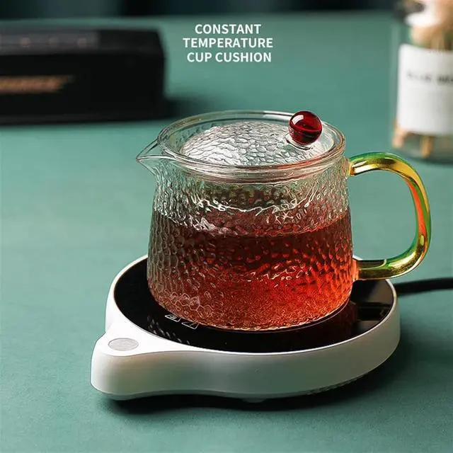 Alt view image 5 of 7 - Mug Warmer 200W Cup Heater Mug Warmer 100C Hot Tea Makers Warmer Coaster 5 Gear Cup Heaters Coffee Milk Tea Heating Pad (Color : 110V Black)