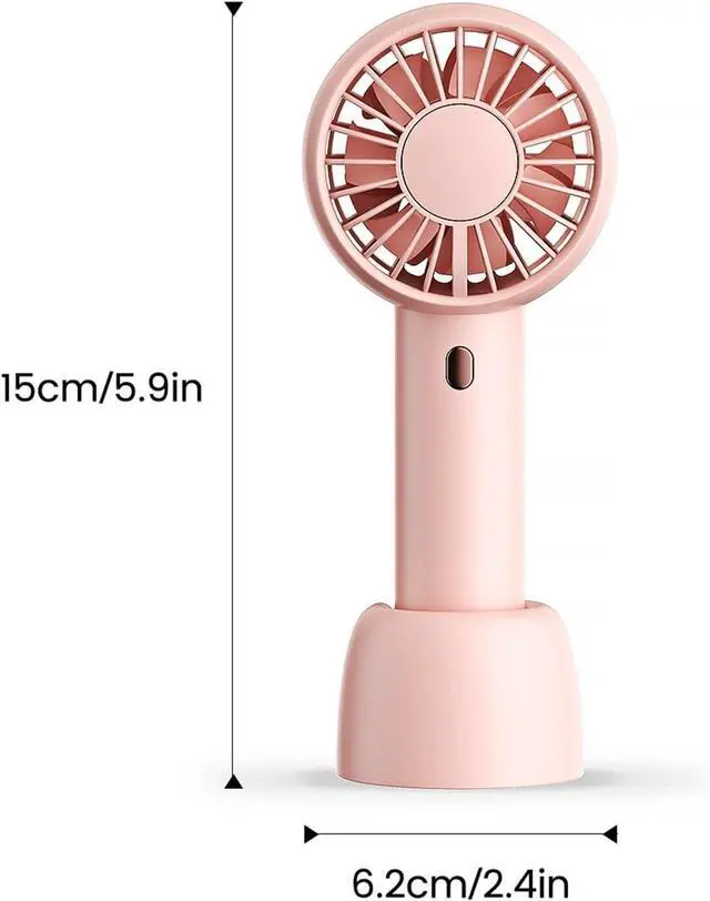 Alt view image 6 of 6 - Handheld fan, Mini Portable Fan Handheld USB Charging Cooling Electric 3 Speed Adjustment Powerful Outdoor Travel(White)