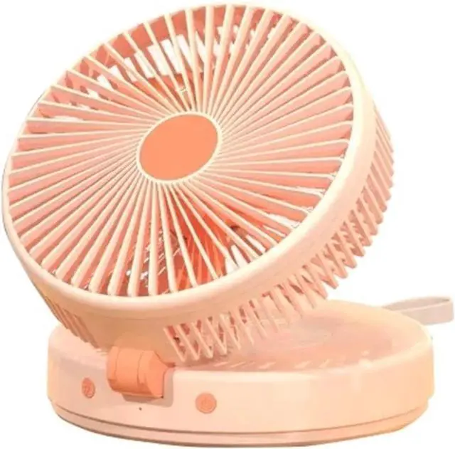 Main image of Fan Home Outdoor Portable Wall Mounted Usb Charging Night Light Desktop(Pink)