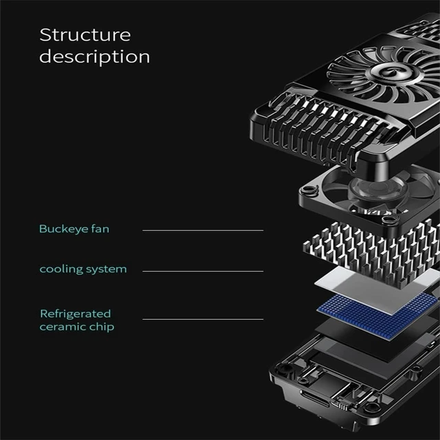 Alt view image 3 of 4 - Portable Smart Phone Cooler Gamer Mobile Fan Cooling Pad Universal Cell Smartphone With Game