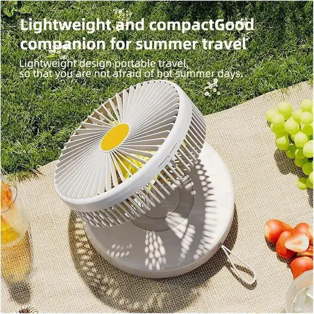 Alt view image 2 of 7 - Fan Home Outdoor Portable Wall Mounted Usb Charging Night Light Desktop(Pink)
