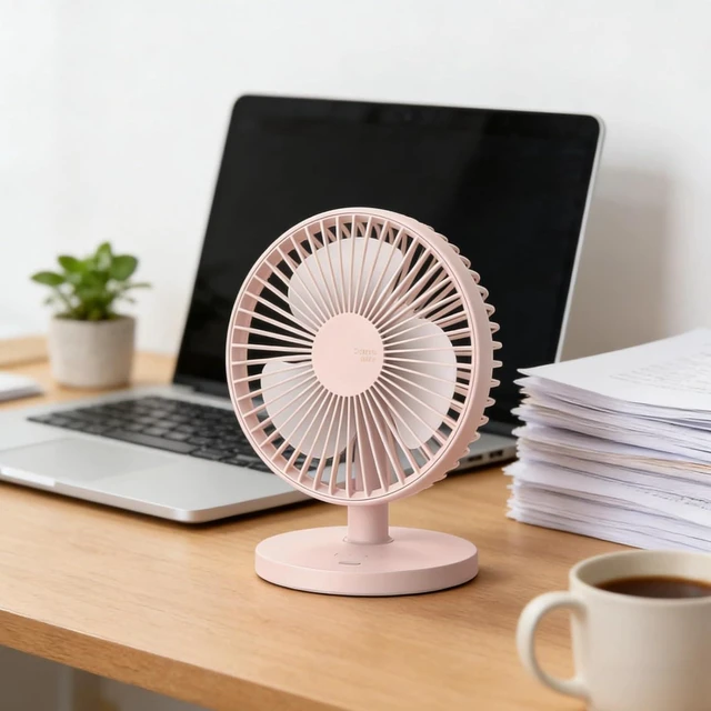 Alt view image 3 of 7 - Rechargeable Desktop Fan, Mini Portable With Usb Charging, Plastic