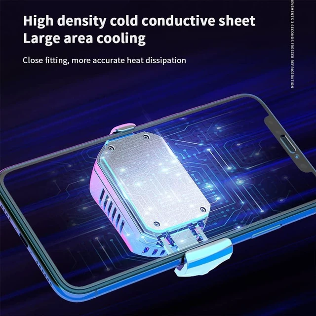 Alt view image 3 of 5 - Mobile Phone Radiator For Universal Cooler Game Cooling Controller Portable Fan Holder Heat Sink