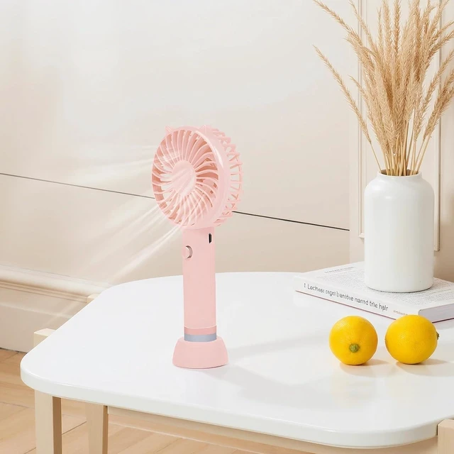 Alt view image 3 of 5 - Usb Powered Mini Handheld Fan With, 2-In-1 Rechargeable Portable Desk