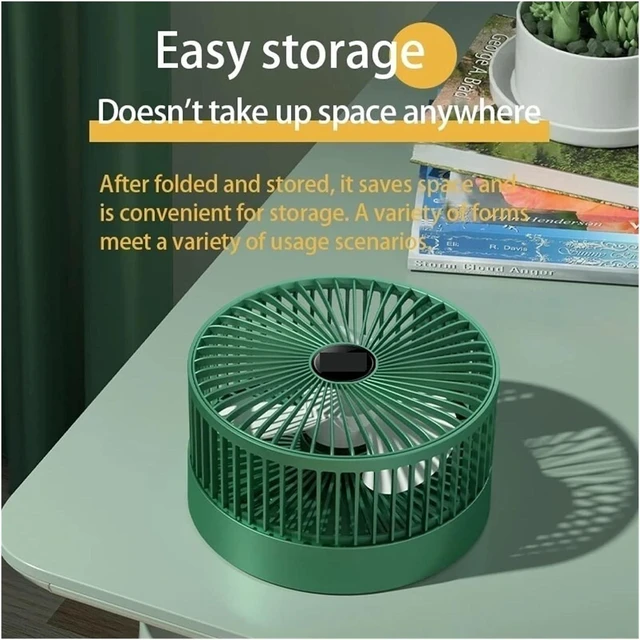 Alt view image 2 of 4 - Foldable Fan Portable Silencioso USB Rechargeable Gear Table Desk(Z1 White Charging)