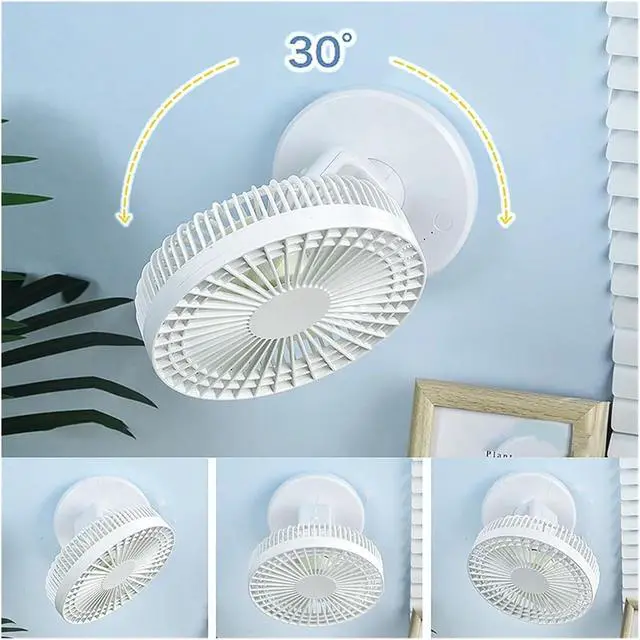 Alt view image 3 of 7 - Desktop Wall Mounted 2 In 1 Electric Fan Portable 6 Inch Summer(Plug in)