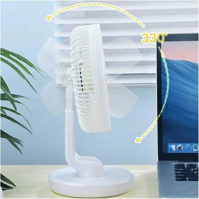 Alt view image 6 of 7 - Desktop Wall Mounted 2 In 1 Electric Fan Portable 6 Inch Summer(Plug in)
