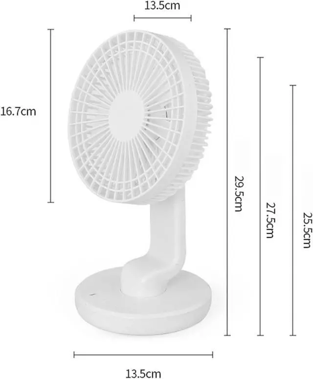Alt view image 7 of 7 - Desktop Wall Mounted 2 In 1 Electric Fan Portable 6 Inch Summer(Plug in)