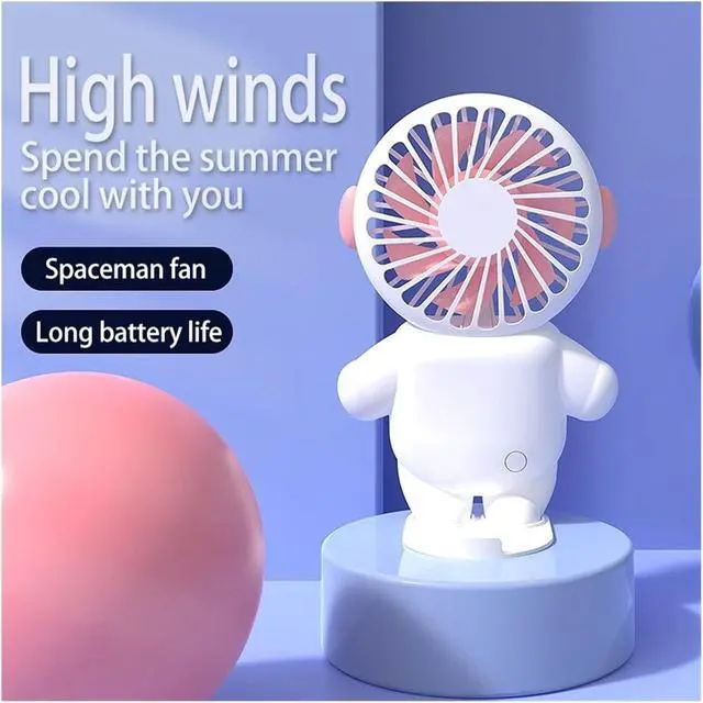 Alt view image 2 of 6 - Mini Usb Small Fan Portable Handheld Desktop Fans Strong Wind(Cute Baby Blue)