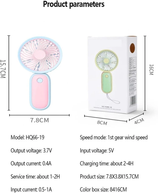 Alt view image 7 of 7 - Handheld Pocket Fans USB Charging Lazy Fan Desktop Mini Portable(3)