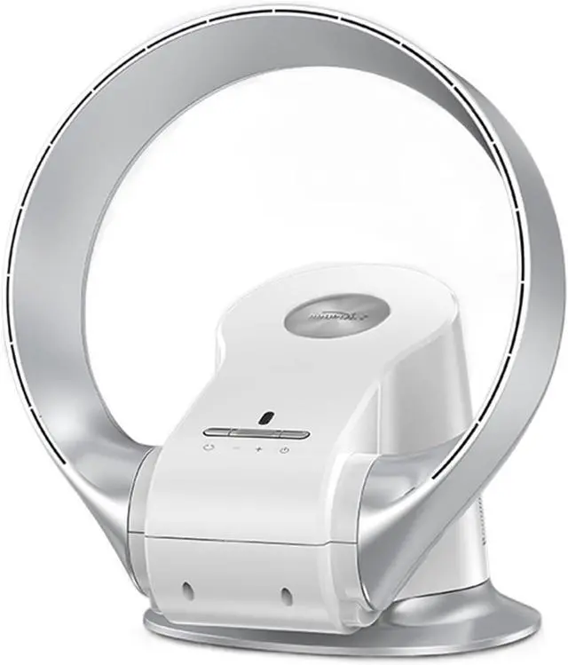 Main image of Ultra Quiet Wall Mounted Bladeless Fan, Portable Home Air Cooling Fan | With Remote Control & 1-2H Timing, 9 Fan Speeds, 120° Adjustable Tilt, 80° Oscillation for Bedroom(Silver)