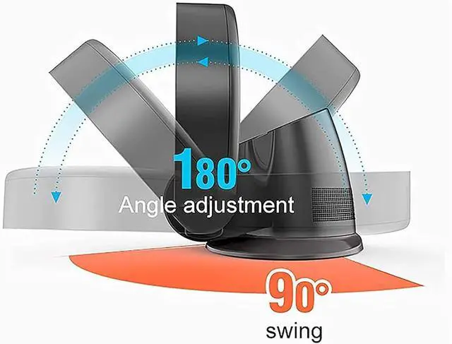 Alt view image 4 of 7 - Ultra Quiet Wall Mounted Bladeless Fan, Portable Home Air Cooling Fan | With Remote Control & 1-2H Timing, 9 Fan Speeds, 120° Adjustable Tilt, 80° Oscillation for Bedroom(Silver)