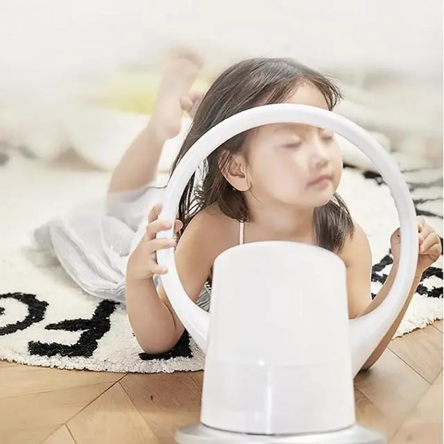 Alt view image 7 of 7 - Ultra Quiet Wall Mounted Bladeless Fan, Portable Home Air Cooling Fan | With Remote Control & 1-2H Timing, 9 Fan Speeds, 120° Adjustable Tilt, 80° Oscillation for Bedroom(Silver)