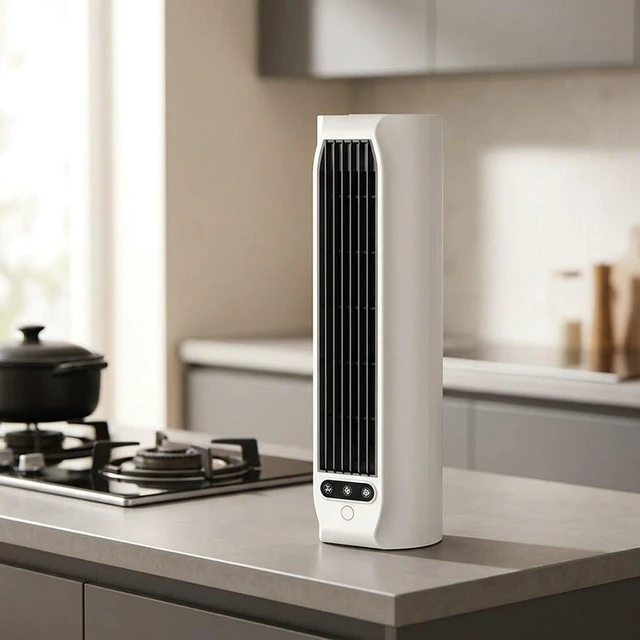 Alt view image 6 of 7 - Fan with 3 Speeds USB Lightweight Quiet Multipurpose Wall Desk Fan for Desktop Living Room Outdoor Home Bedroom, White