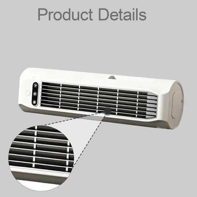 Alt view image 3 of 7 - USB Fan with Wall Mount/Bracket, 9 X 9 X 31.5 Cm, Lightweight, Compact, W, Quiet, Versatile Use, 3, White