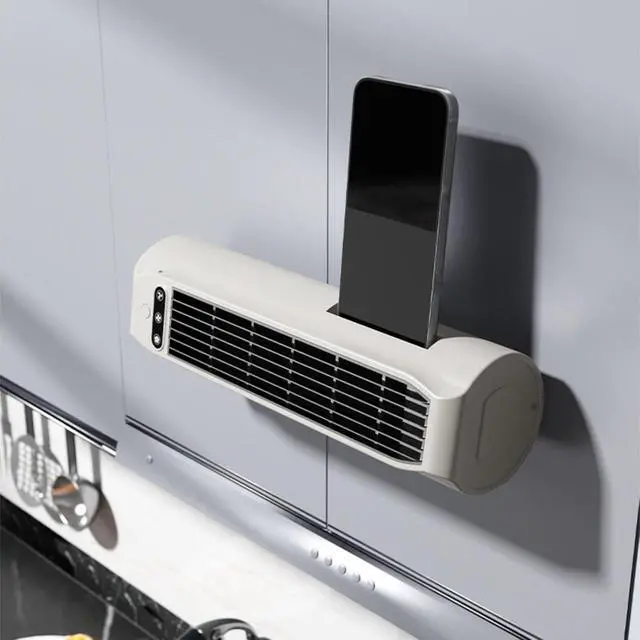 Alt view image 4 of 7 - USB Fan with Wall Mount/Bracket, 9 X 9 X 31.5 Cm, Lightweight, Compact, W, Quiet, Versatile Use, 3, White