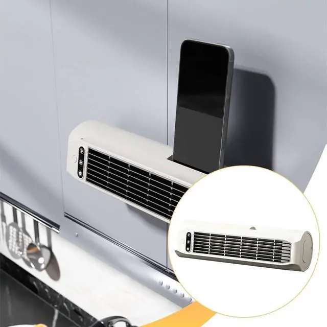 Alt view image 7 of 7 - USB Fan with Wall Mount/Bracket, 9 X 9 X 31.5 Cm, Lightweight, Compact, W, Quiet, Versatile Use, 3, White