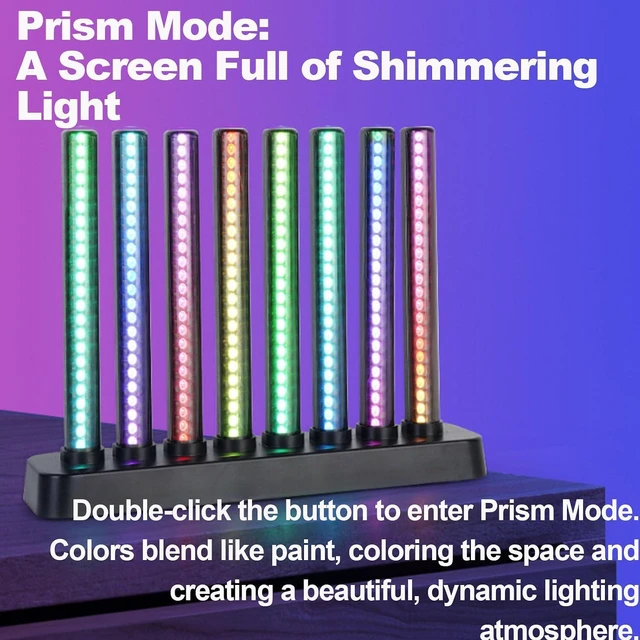 Alt view image 7 of 7 - Led Music Spectrum Display, RGB Audio Level Bar Display Analyzer Board with Remote Control, 6 Mode Adjustable, 16 Colors, Stepless Brightness Adjustment, for Studio, Gaming Room, Home,