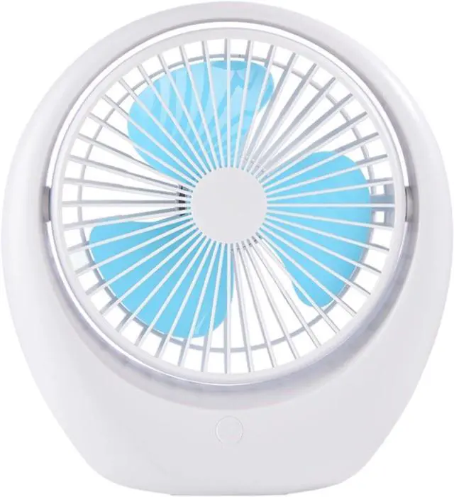 Main image of Portable Table Fan, USB Cooling, Settings, Low Noise, Air Circulation, Air for Office, Home, Bedroom, White Blue